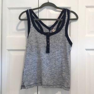 We the Free Racer Back Tank Top Blue Sz M like new